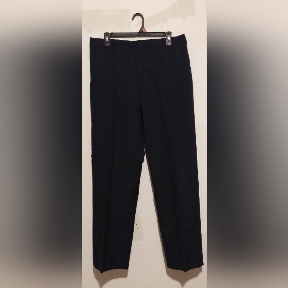 No label navy and light blue stripe pants